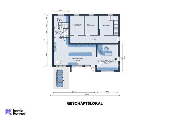 Grundriss Geschäftslokal