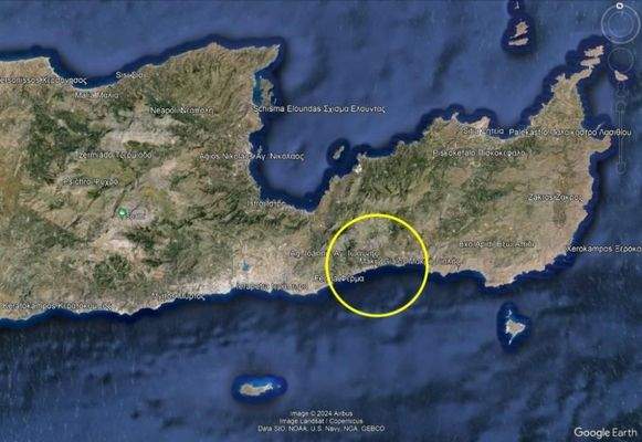 Südkreta, Koutsouras: Baugrundstück mit Meerblick zu verkaufen