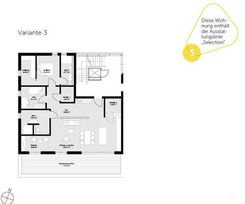 Wohnung 7 Grundriss Variante 3