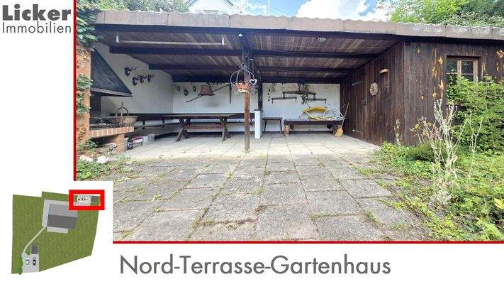 Nord-Terrasse-Gartenhaus
