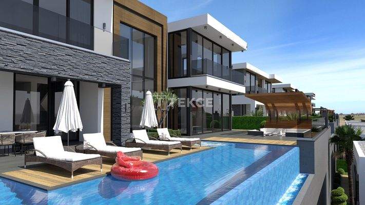 Stylish Sea View Villas with Pool in Alanya Kargıcak