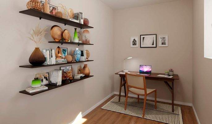 Gemütlicher Arbeitsbereich