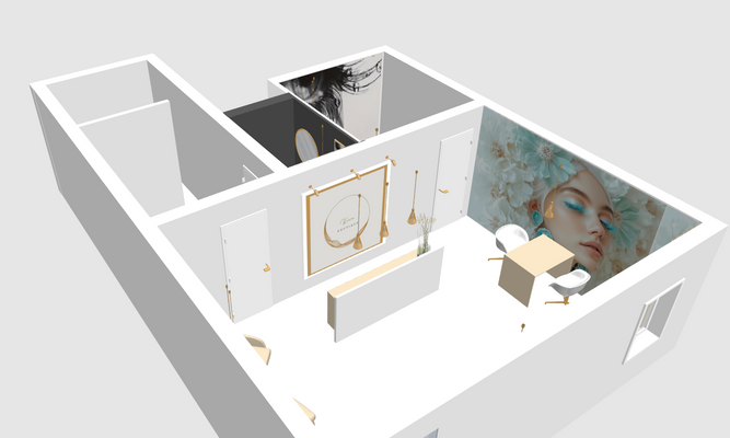 Gestaltungsvorschlag  Beauty-Salon Ansicht 