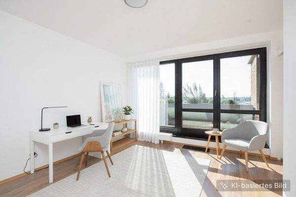 Arbeitszimmer visualisiert