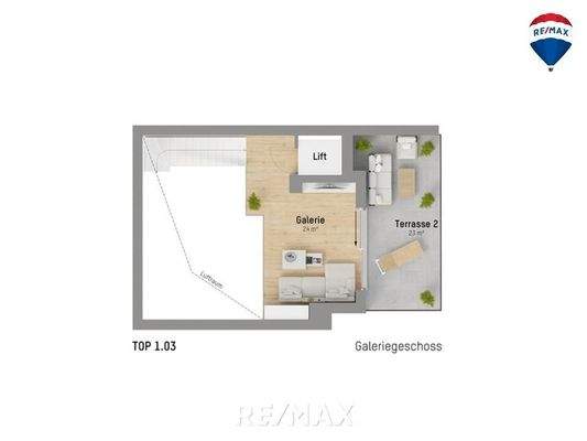 Grundriss Wohnung 2. DG