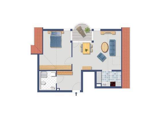 Grundriss gestaltet WE 20