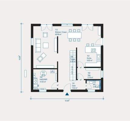 Mustergrundriss Erdgeschoss
