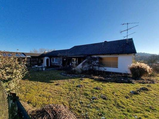 Garten, Gebäuderückseite, Westen