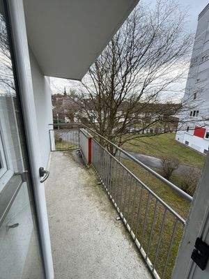 Balkonaussicht im Winter