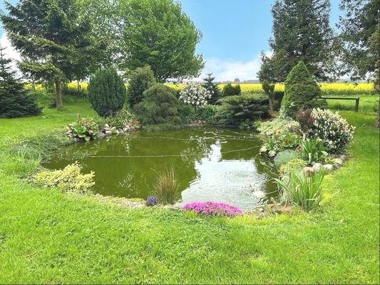 Gartenteich am Feldrand