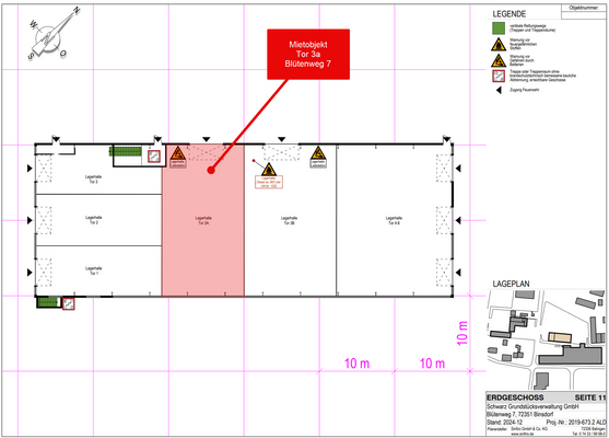 Grundrissplan Blütenweg 7 Tor 3a in 72351 Binsdorf
