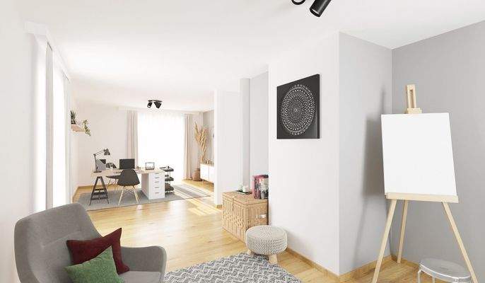 Ausgebautes Dachstudio mit angrenzender Dachterrasse