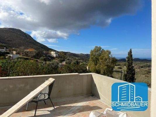 Kreta, Listaros: Im Bau befindliche Villa mit wunderschönem Meerblick und Gästehaus