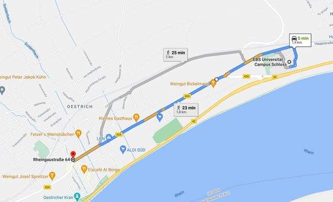 Wegbeschreibung zu EBS Schloss