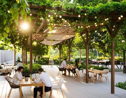 Innenhof Cafétische