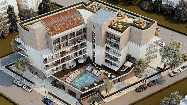 Flats in a Complex with a Pool Near the Metro in Çiğli İzmir