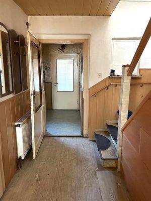 Blick vom Wohnzimmer zur Diele