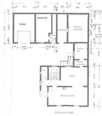 Grunriss EG Bestand + Anbau + Haus hinten
