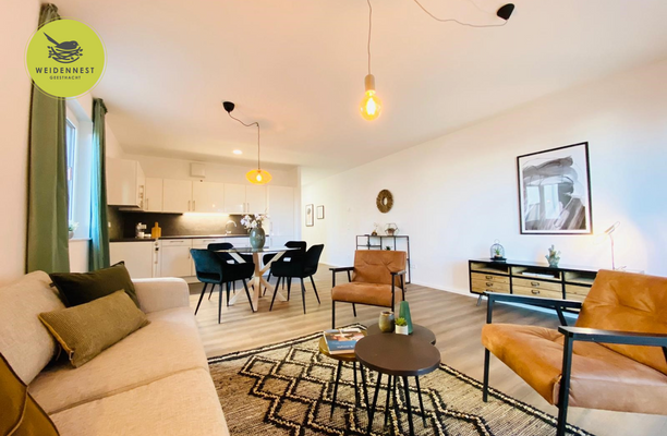 Wohnbereich mit offener Küche Beispiel