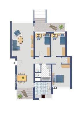 WE 5 - Grundriss bunt