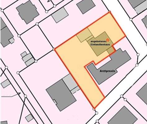 angedachte Grundstücksteilung