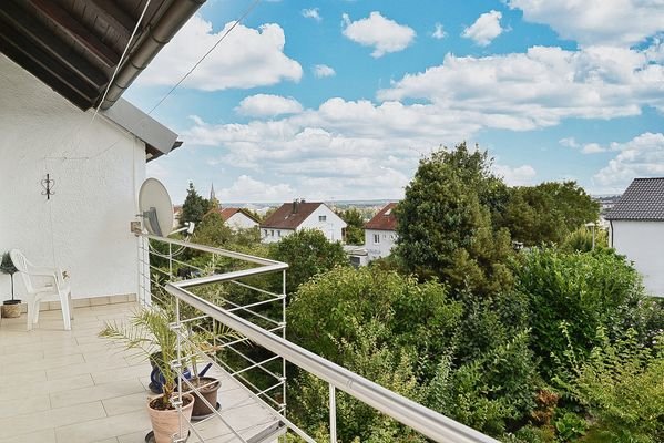 Obergeschoss Blick auf Münster vom Balkon