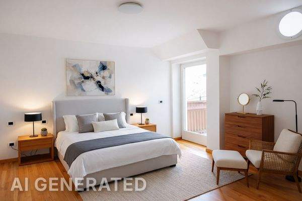 Stanza da letto ammobiliata