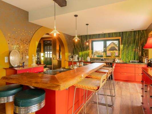 Blick auf die Kücheninsel