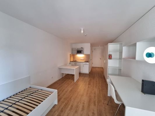 Ansicht I: Wohn- und Schlafzimmer