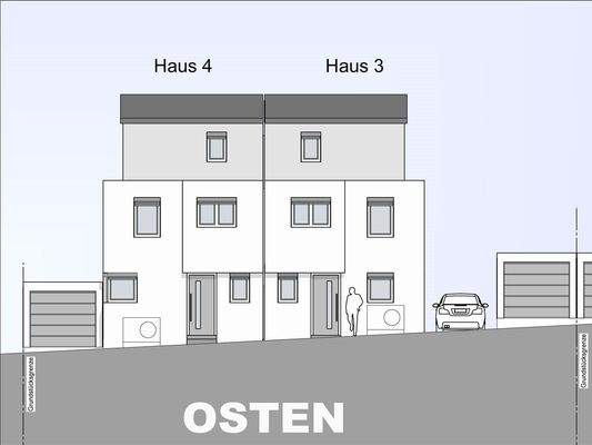 Ansicht Osten Haus 3 + 4