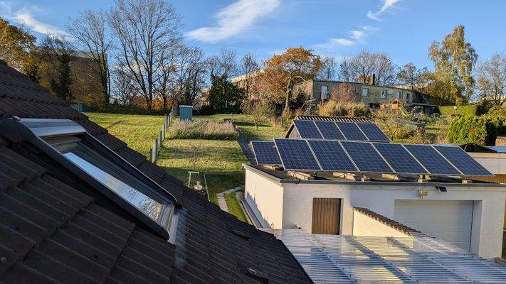 Blick auf das Grundstück