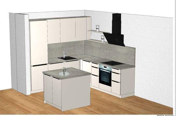 Moderne Küche mit Kochinsel