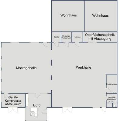 Grundriss Werkhalle