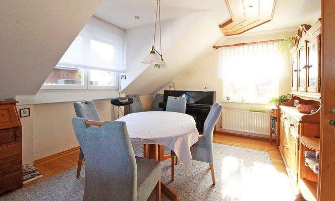 Essbereich im Dachgeschoss