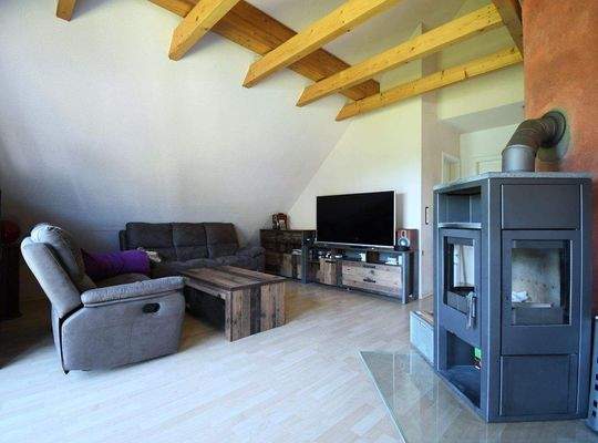 Wohnzimmer OG mit Kamin