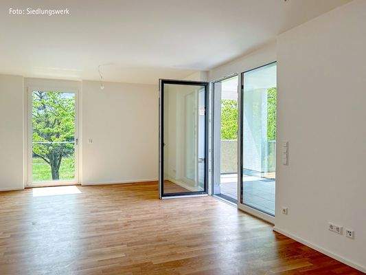 Musterwohnung: Wohn- und Essbereich