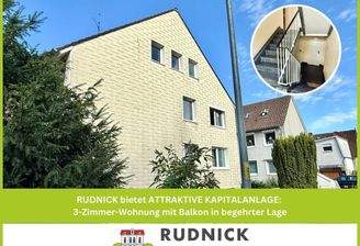 RUDNICK bietet ATTRAKTIVE KAPITALANLAGE: Gepflegte 3-Zimmer-Wohnung mit Balkon in begehrter Lage