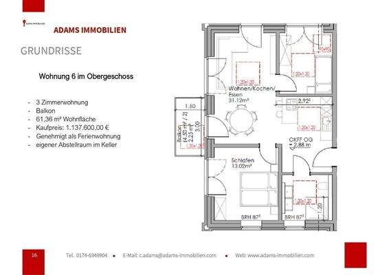 Grundriss Wohnung 6