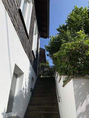 Zugang Maisonette Wohnung Anbau