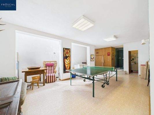 Hobbyraum EG mit Blick auf Sauna - Haus C