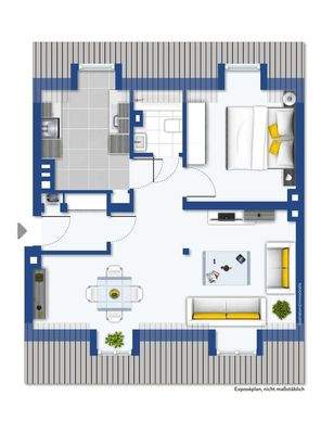 Grundriss DG - möbliert
