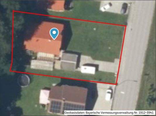 Luftbild mit Grenzen