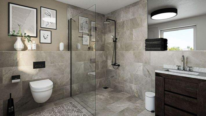 Badezimmer Wohnung 9 im Gebäude 1