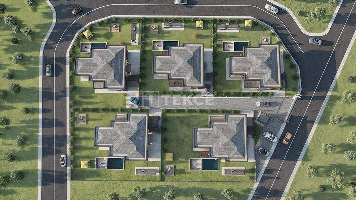 Villas for Sale with Private Pools in a Gated Complex in İncek