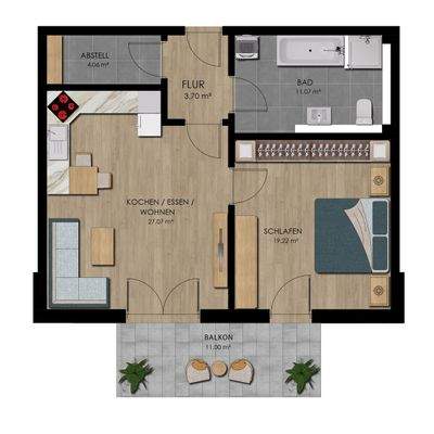 Grundriss Wohnung 5 OG