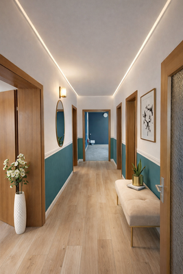 Einrichtungsbeispiel Flur OG (KI generiert)