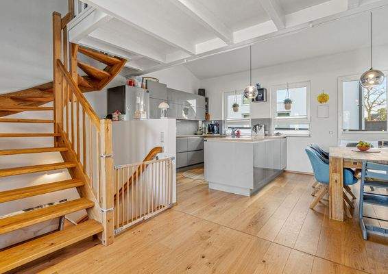 Offener Wohnfluss mit Parkett