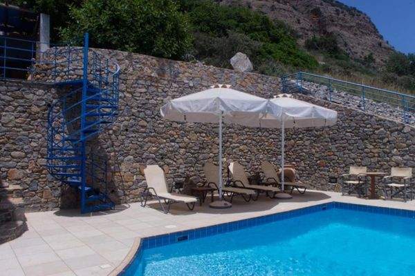 Crete, Plaka Elounda: Villa with swimming pool and panoramic views above Plaka