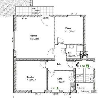 Grundriss 1 OG links