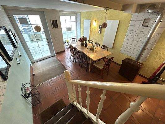 Eingang zum Gemeinschaftsraum mit Kamin (EG)